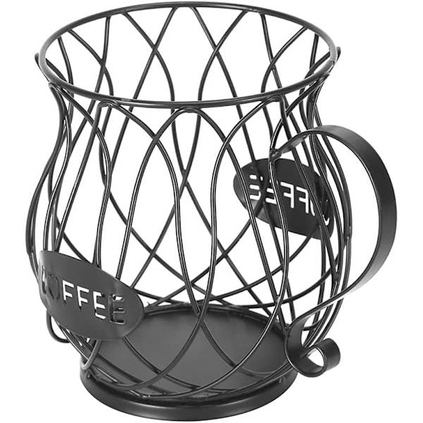 Kaffe Kapsel Oppbevaringskurv, Svart Original Design, Stor Kapasitet Perfekt Kaffe Tilbehør, Svart