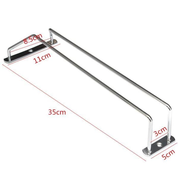 Opbevaringsstativ i rustfrit stål til stilkglas, vinglasholder, 35 cm[DB]