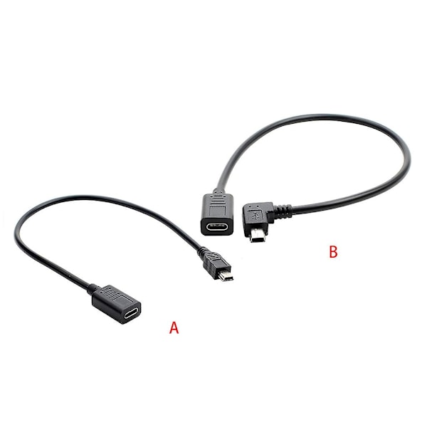 USB-C - Mini USB 2.0 -sovitin, Type C naar Mini USB-adapterkaapeli [DB] A