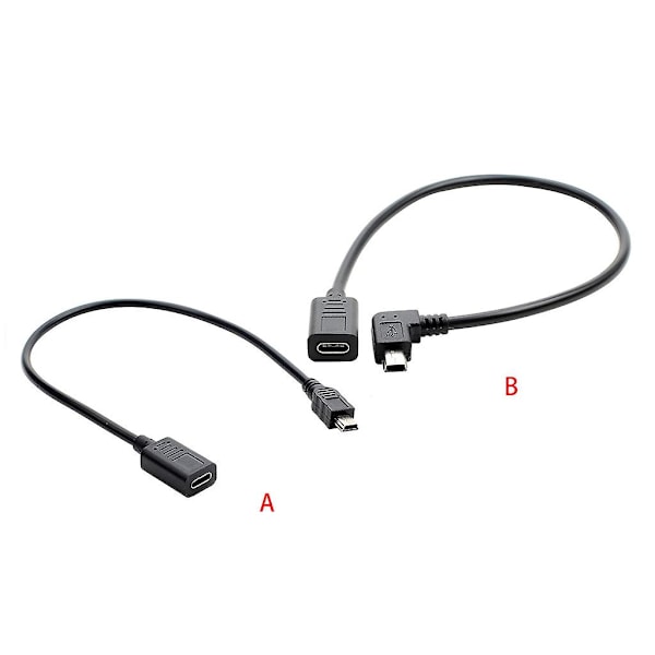 USB-C till Mini USB 2.0 Adapter Typ C Hona till Mini USB Hane Adapterkabel [DB] B
