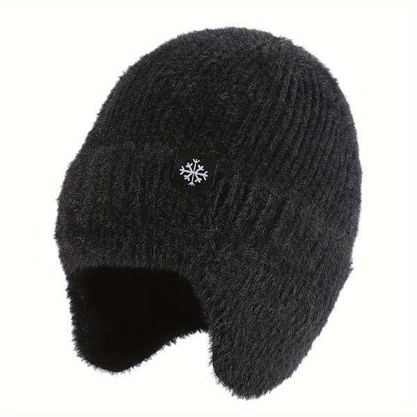 1 st Öronskydd Stickad Mössa För Utomhusaktiviteter, Klättring, Julklappar Höst & Vinter [DB] Black 55-60cm