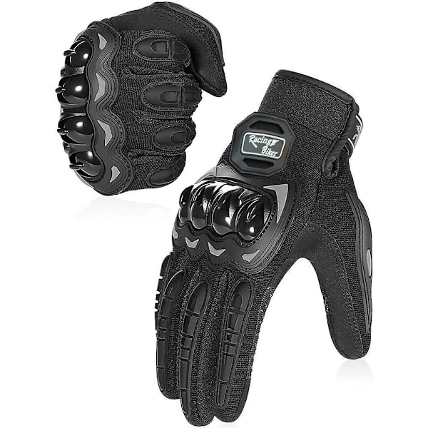 Motorcykelhandskar godkända sommar touch screen, anti-impact, vindtäta, unisex scooterhandskar mellansäsong andningsbara touch screen för bil motorcykel, C