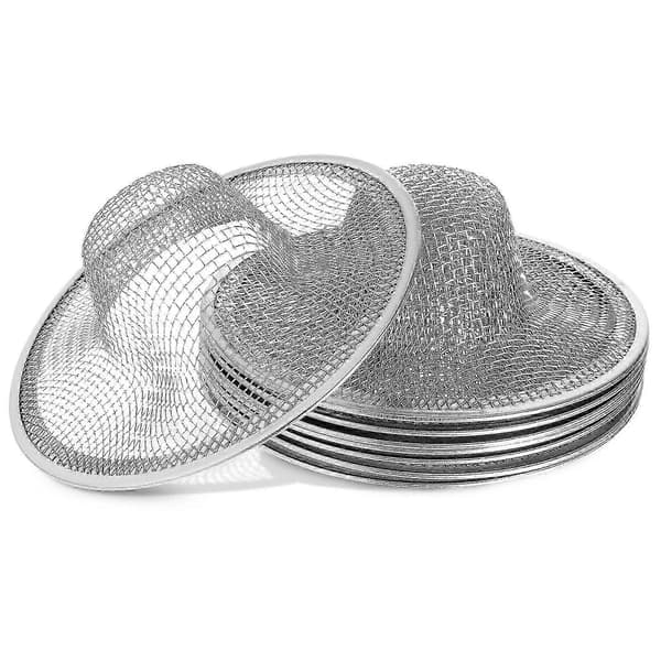 Vandvaskfilter Net Rustfrit Stål Mesh Si til Køkkenvask 8 Stk[DB]