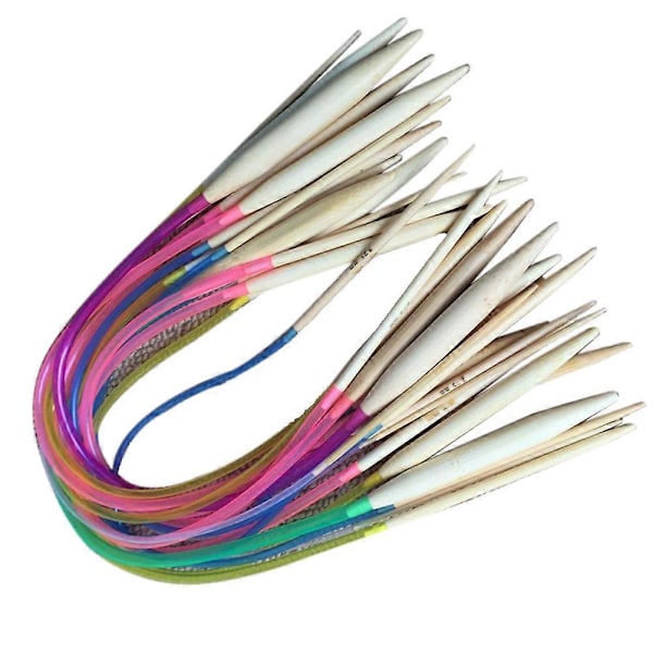 18 Par Stickningsset Utbytbara Stickor Stickset Rundstickor Rör Rundstickor db