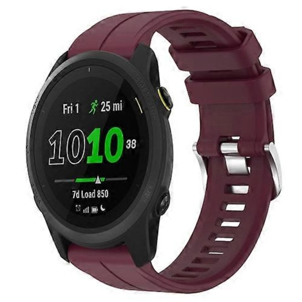 Garmin Forerunner 745 22mm silikoninen urheilukellon ranneke [DB] Burgundy