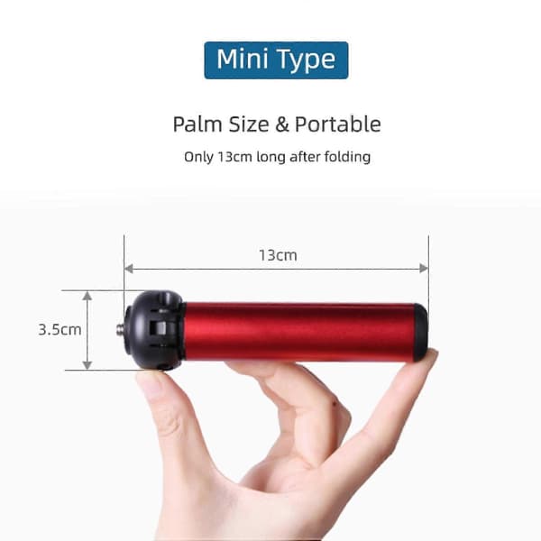 Mini-bordsstativ sportkameratillbehör för GoPro 9 POCKET 2 OM4[DB] Titanium
