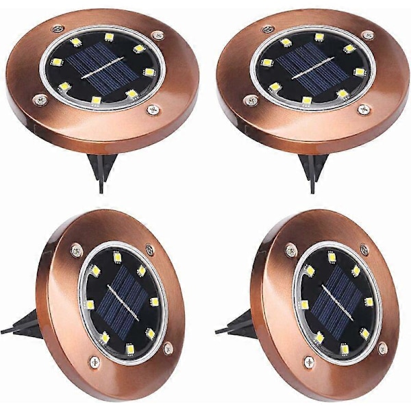 Solcelle-Jordlamper, 8 Solcelle-LED Udendørslamper, Haveganglamper, Udendørslamper, Jordlamper, Vandtætte, Solcelle-Landskabslamper