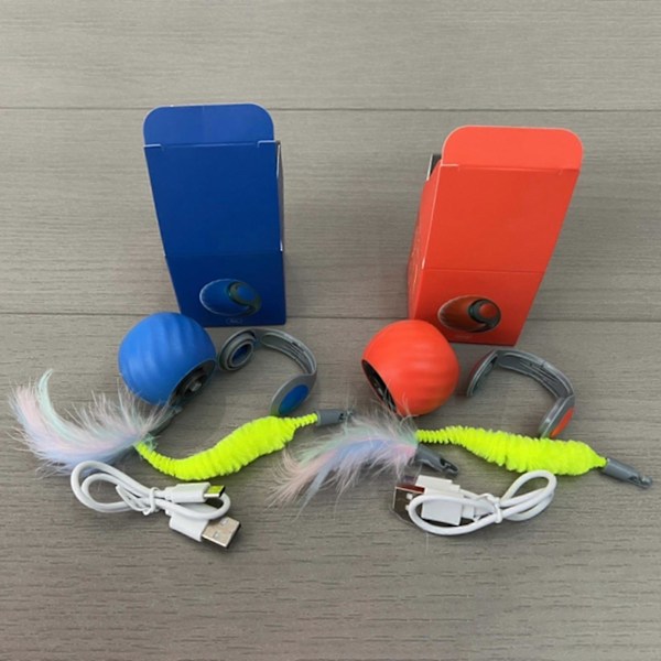 Speedy Tail 2.0, Speedy Tail Kattleksak, USB Interaktiv Kattleksak för Innekatt, 100% Ny [db] Blue