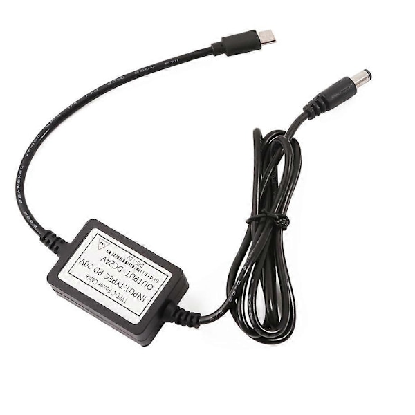 USB Typ C PD20V till DC24V Strömkabel för 24V Enheter PD12V 15V 20V till 24V DC5.5x2.1mm Konverterare 115CM [db]