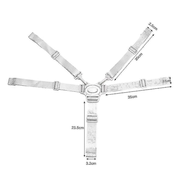 Baby Universal 5-punkts Säkerhetsbälte Högstol Säkerhetsbälte Säkerhetsbälte För Barnvagn Barnvagn Barn Barnmatstol Db
