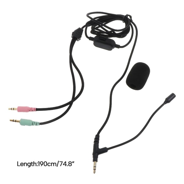 Universal liten 3,5 mm mikrofonkabel med bommikrofonsladd Clear Speak [DB]
