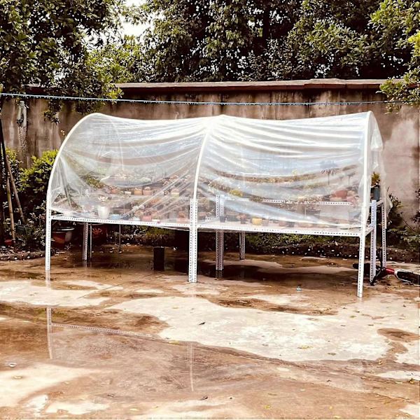 1x2m Transparent Vattentät Presenning med Öglor, Vattentät Presenning för Hönshus, Transparent Plast Utomhus Presenning [DB]