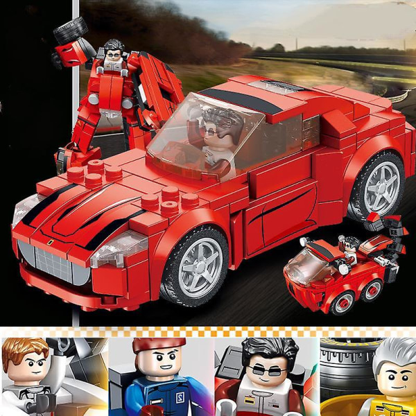 Barnens Byggkloss Bilmontering Modell Utveckling Intelligens Racing Diy Pojke Leksak (ferrari F8 666001.) db