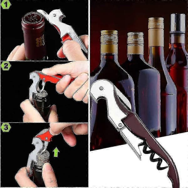 Søt iriserende flaskeåpner og foliekutter, barutstyr i rustfritt stål [DB] Redwine