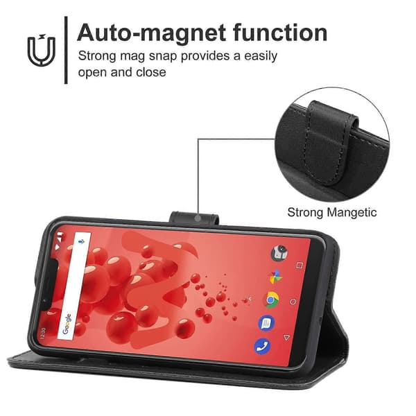 Nahkakotelo Wiko View 2 Plus [DB] Black
