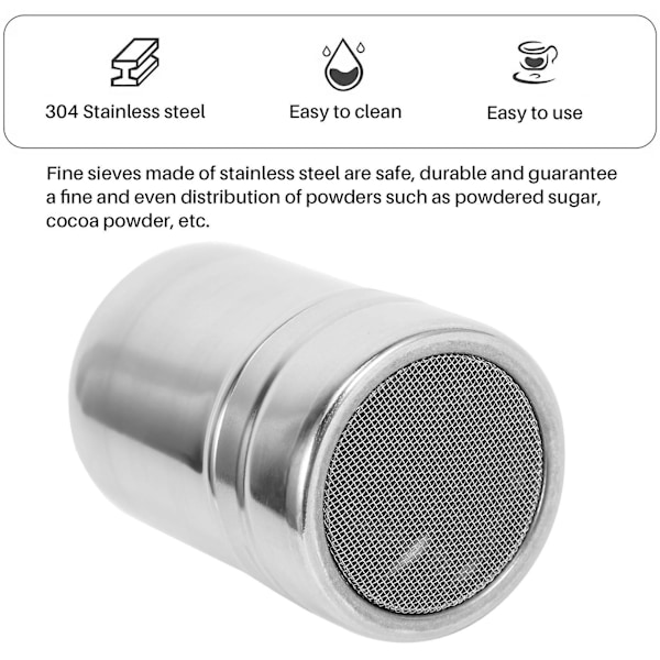 2 st Cocoa-shakers, Kaffeepulvershaker 16 st Kaffemallar & Penna för Cappuccino-pulver [DB] silver