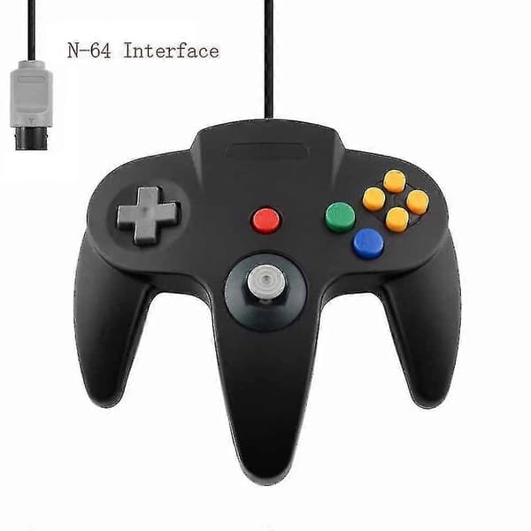 2-pak Klassisk Kablet N64 Controller Retro Spil 64-bit Gamepad Joystick Erstatning [db] 01 1pc