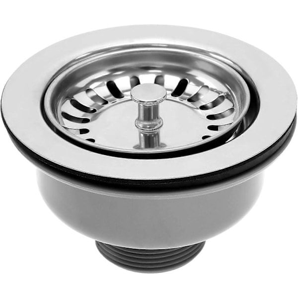 Vask Kolleksjon 114mm Rustfritt Stål Kjøkkenvask Kurv Sil Plugg Avløpsrør Egnet for 83-90mm Vask Diameter Kjøkkenvask Tilbehør [DB]