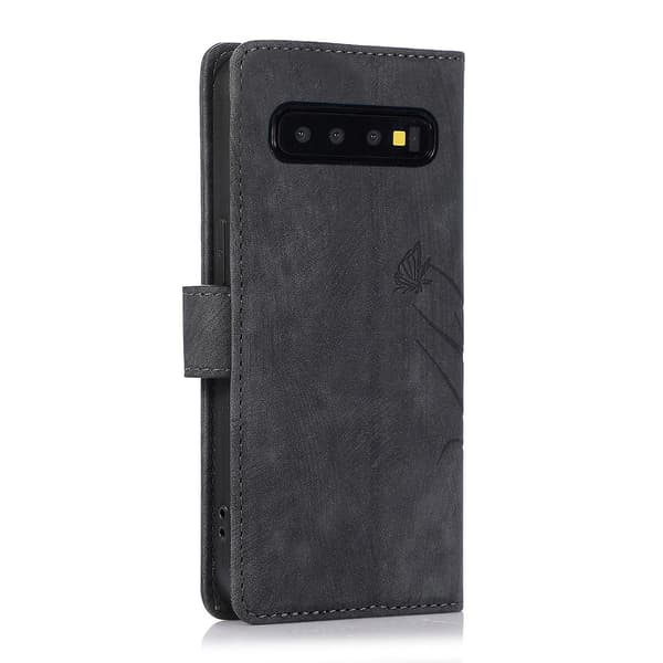 Orkidé PU Etui til Samsung Galaxy S10 [DB] Black