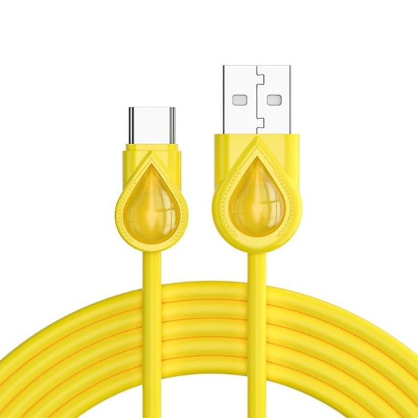 Datakabel 2-i-1 Dc5v 2.5a Typ-c Dataöverföring Snabbladdarsladd Kabel för Android-mobiltelefon Jikaix Yellow