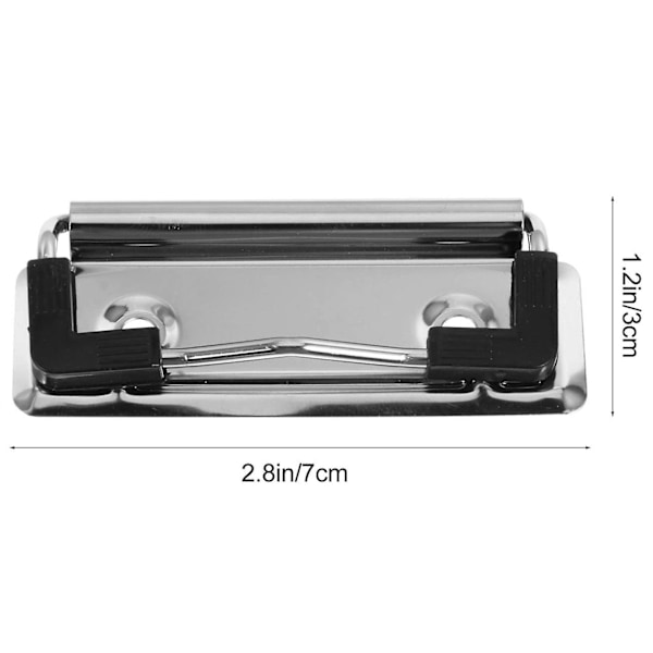 50 st Clipboardklämmor, Kan Installeras, Hårdbräda Klämma, Pappersklämma, Kontorsmaterial, Metallklämma, Fjäder, Cdb silver