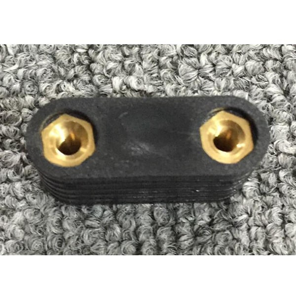 6 stk. Windsurfing Sort Plastik 2-Huls Fodstrop Indsats Windsurf Board Fodstrop Udskiftning Surfboa [DB]