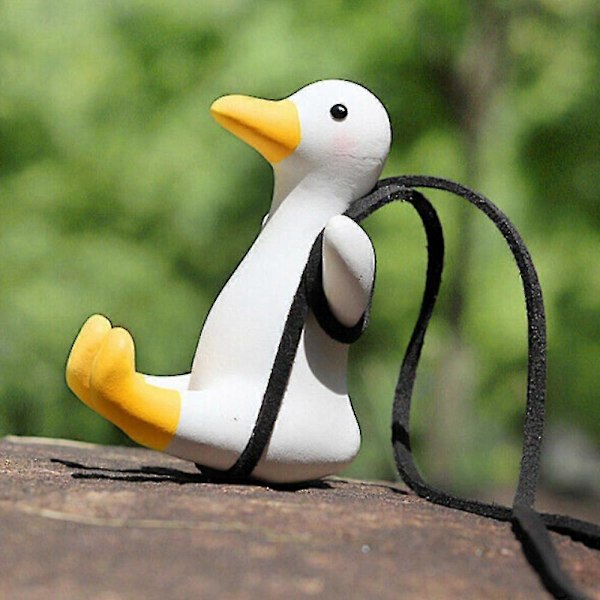 Liten Ande Svingbil Henger Dekorasjon {Db} Duck A