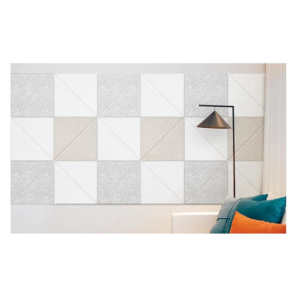 12 pak akustiske paneler, 12 x 12 tommer dekorative lydisolerende paneler, væg og loft akustiske paneler