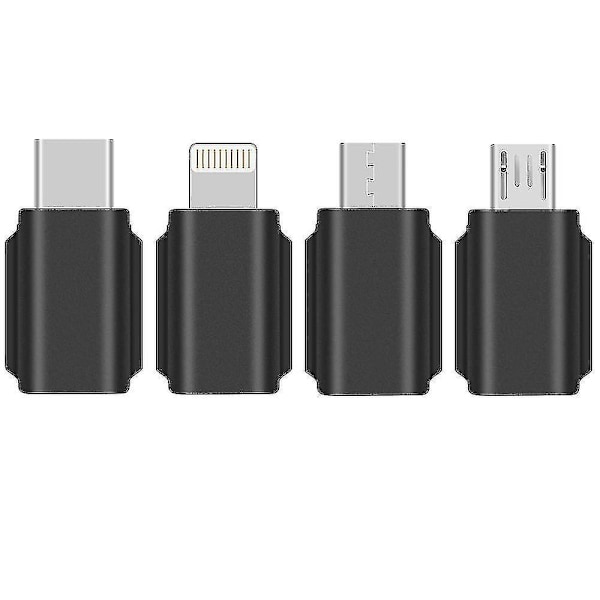 Smartphone-adapter för DJI Pocket 2 Osmo Pocket iOS Lightning Micro USB-C Android Positiv Standard Omvänd Data Gimbaldelar {db} Black