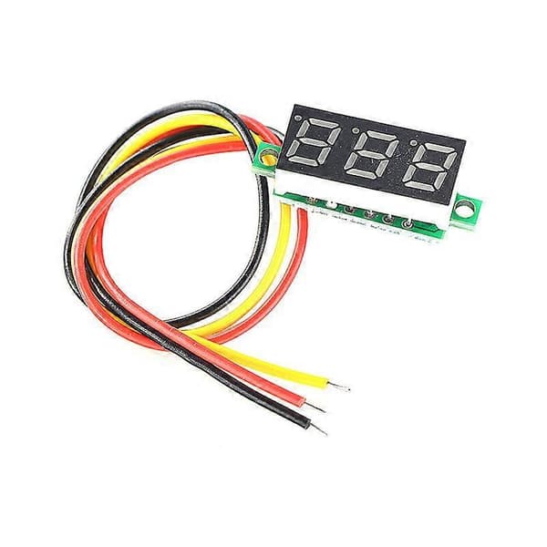 4 st. minivoltmeter, digital DC-voltmeter 0,28 tum, panel 0-100V DC 3 ...