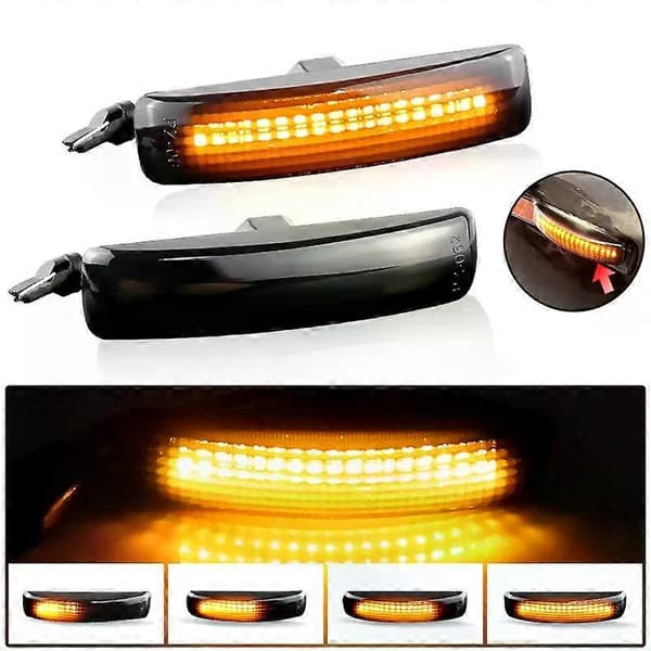 2 STK Repeater Blinklys Dynamisk Blinker LED Side Markeringslys Til Land Rover Freelander 2 Discovery 3 4 Rover Sport L320 [DB] Dynami(2PCS)