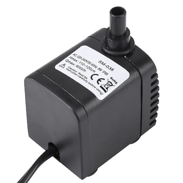 Nedsænkelig vandpumpe til fiskedam, akvarium, tank, springvand - Mini og ultra-stille (EU 220V) [db]