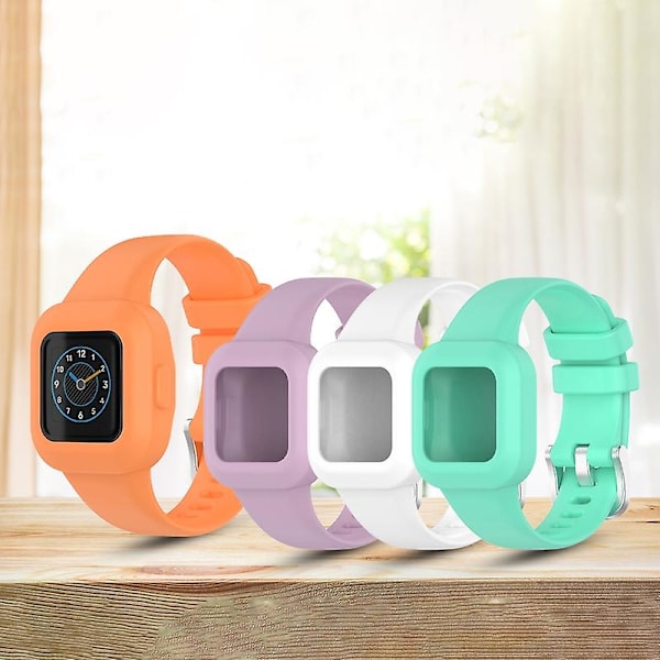 En-delt blødt silikonearmbånd til Garmin Fit Jr3/vivofit Jr.3 Orange