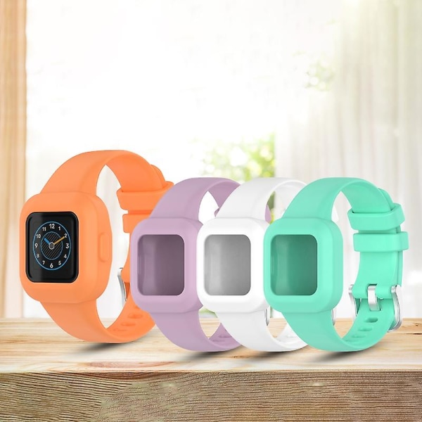 Rem til ur - Ét stykke blød silikonearmbånd til Garmin Fit Jr3/vivofit Jr.3 Light Purple