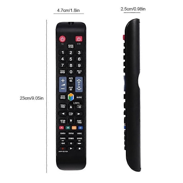 Fjärrkontroll Ersättning för AA59-00790A STB BN59-01178B BN59-01178R Fjärrkontroll för Smart TV [Db] Black