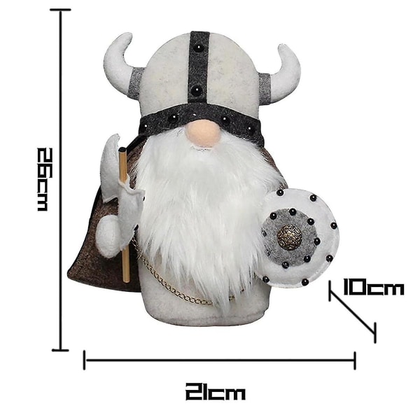 Viking Warrior Gnome Doll, plysjferiegnomer ornamenter sett håndlaget plysjdukke Gnome skandinavisk svensk Tomte Elf,a [DB] As Shown