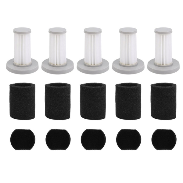Håndholdt støvsuger Hepa filter svamp filtersett for Xiaomi Deerma DX700 DX700S vakuum reservedeler tilbehør [DB] Black  white