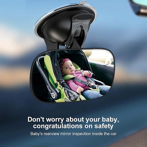 Bil Backspegel Interiör Vidvinkel Säkerhetsspegel För Instrumentbräda Vindruta Solskyddsplatta Extra Observera Babyspegel 360° Roterbar [DB] Mirror With Clip