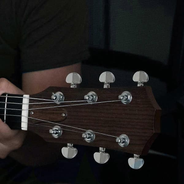 Stämskruvar för gitarr Strängar Stämmekanik Förseglade Stämskruvar Oval Knapp 6 Höger för Elgitarr eller Akustisk Gitarr Krom [DB] Gold 3 Right - 3 Left