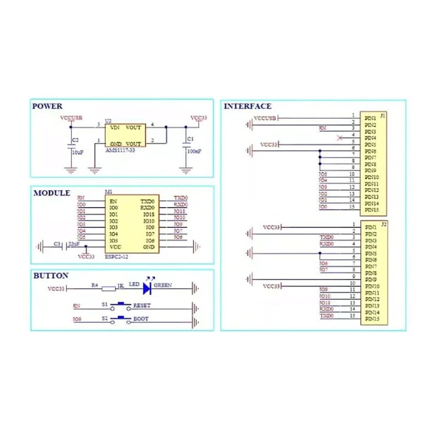 Mini Esp32-c2 Utviklingskort Onboard Espc2-12 Modul Erstatter Esp8266 Esp-12e/f Utviklingskort