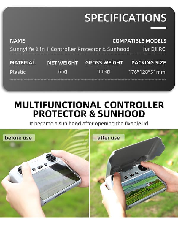 Dji Mini 3pro Controller Protector Solskydd För Dji Rc Mini 3 Pro Tillbehör We Fk db