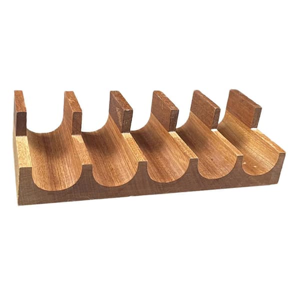 Træ Sushi Holder, Sushi Serveringsplade, Serveringsfad Stativ, Taco Stativ Bakke til Samlinger Restaurant [DB] Wood 5 Grid