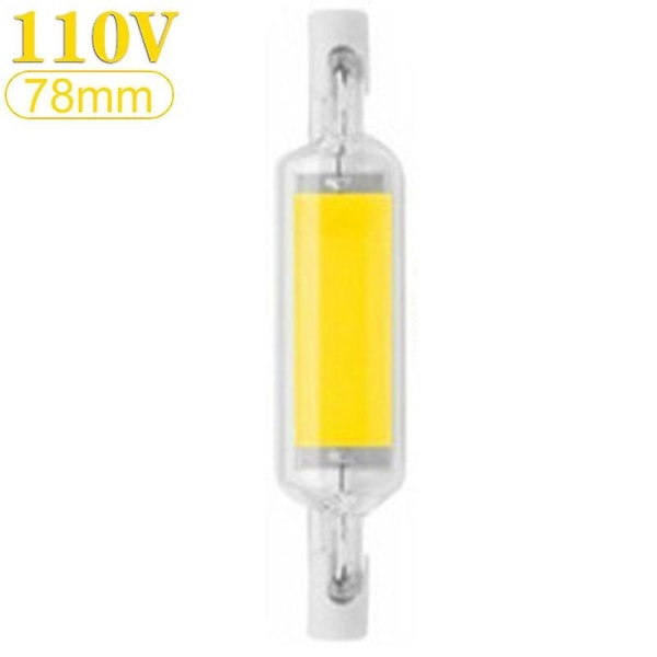 Led R7s Glass Tube  Høy Lysstyrke Dobbel Endet Lys Erstatning Halogen  DB 110V Natural White 78mm