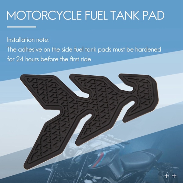 Motorcykel Halkskydd Sidobränsletank Pad Dekaler Vattentät Gummidekal för YAMAHA MT-09 MT09 202 [db] black