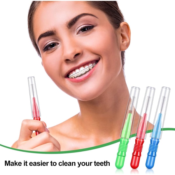 30 spaltebørster til rengøring af tandværktøj
