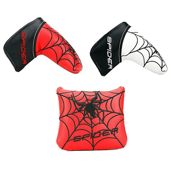 Kvadratisk Mallet-Putterskydd Golfhuvudskydd för Taylormade Spider X [DB] Red A3