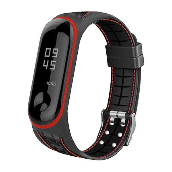 Liukumaton, ihoystävällinen silikoniranneke, joka imee hikeä ja on vedenpitävä, rannekkeen vaihto Mi Band 5/6 -laitteeseen Jikaix Red