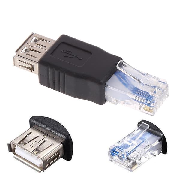 Usb2.0 A Hun til Rj45 Han Ethernet Usb Overførsel Netværk Stik Adapter {db}