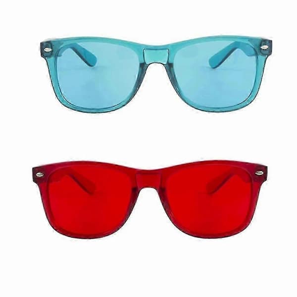 Ljusterapi Chakra Healing Glasögon, Färgade Linser [DB] Aqua Lens