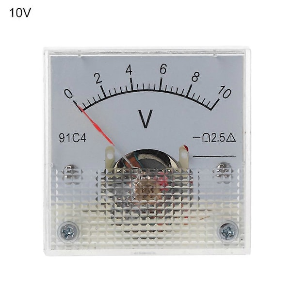 91C4 DC Voltmeter Analog Panel Spänningsmätare Mekanisk Pekartyp 3/5/10/ [db] 0-10V